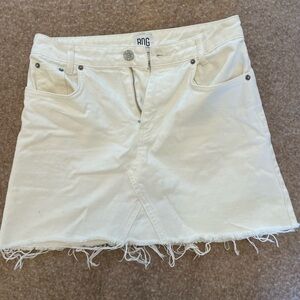 Urban outfitters white denim mini skirt